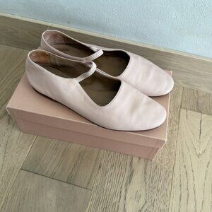 Mansur Gavriel Ballerina Shoes Womens 11 EU 42 Pink Leather Mart Janes Flats